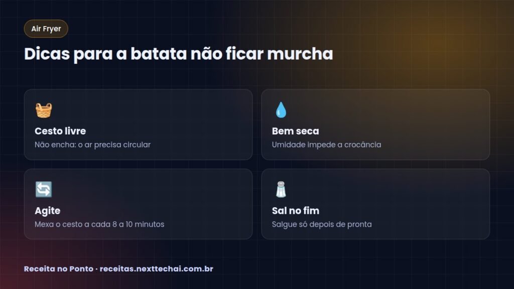 Dicas para a batata não ficar murcha