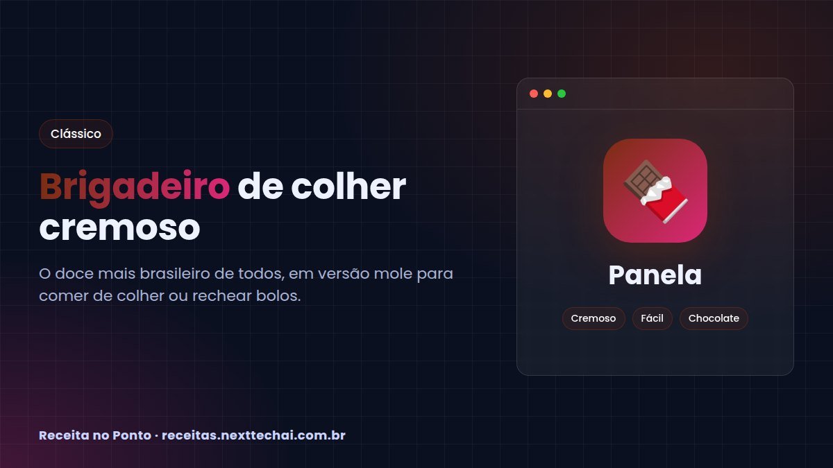 Brigadeiro de colher: receita cremosa e ponto certo