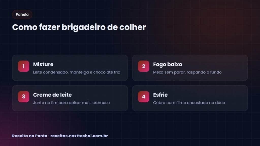 Como fazer brigadeiro de colher