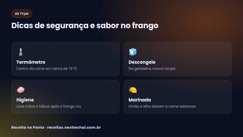 Dicas de segurança e sabor no frango