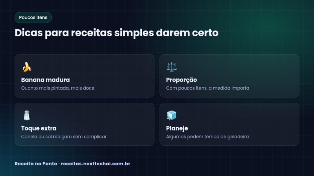 Dicas para receitas simples darem certo